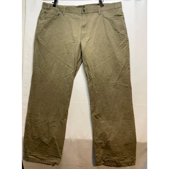 Eddie Bauer jeans mens 43 x 32 distressed straight brown work - Picture 1 of 16